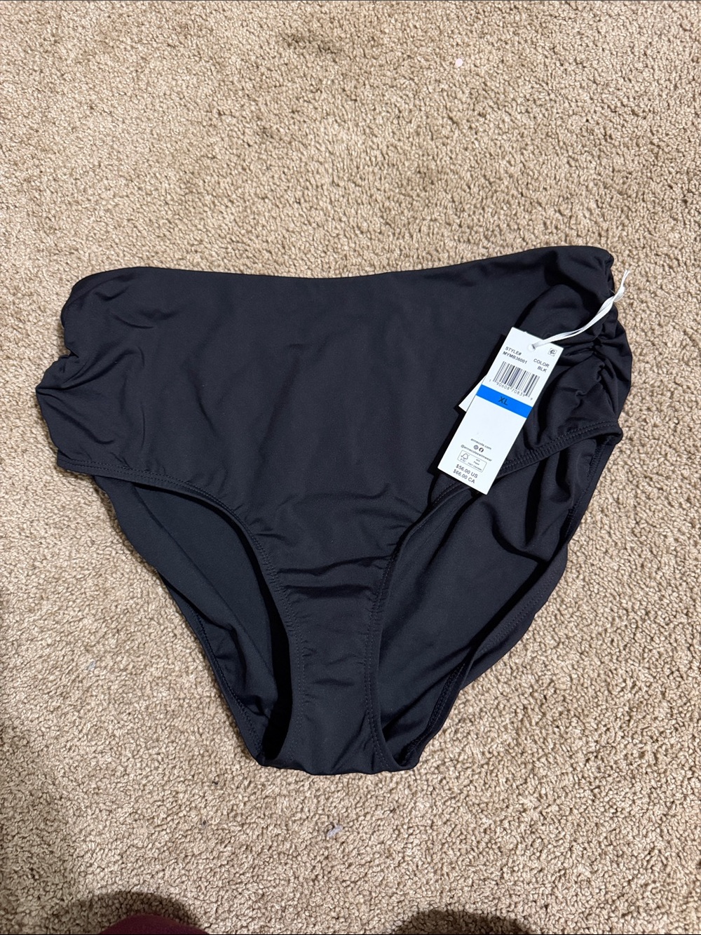 Anne Cole Black High-Waist Bikini Bottoms